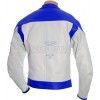 RTX Classic White Leather Biker Jacket - 6 Colour Trims